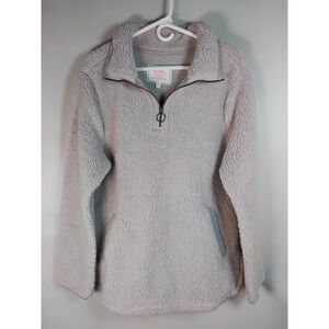 COZY SHERPA Womens Fleece Pull Over 1/4 Zip Long Sleeve Lavender Size Large‎